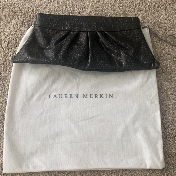 Lauren Merkin black leather clutch - Picture 3 of 4